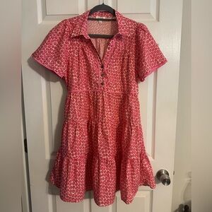 UMGEE Pink Ruffled Babydoll Dress